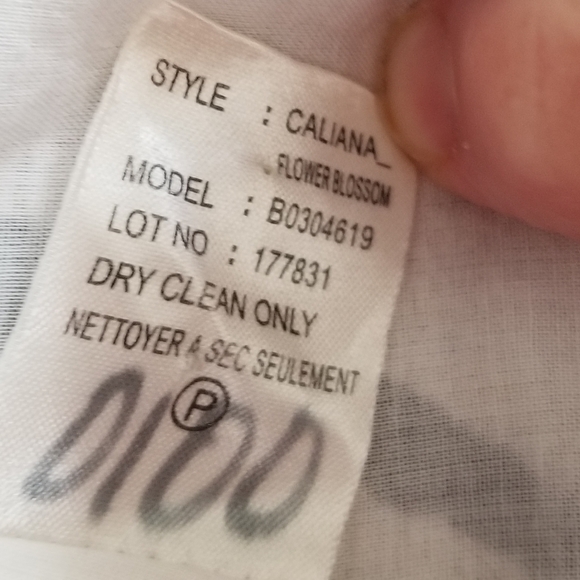 Caliana Flower Blossom Black White Tie Dyed Midi Sun Dress Cover-up. Women 6 - Picture 8 of 8